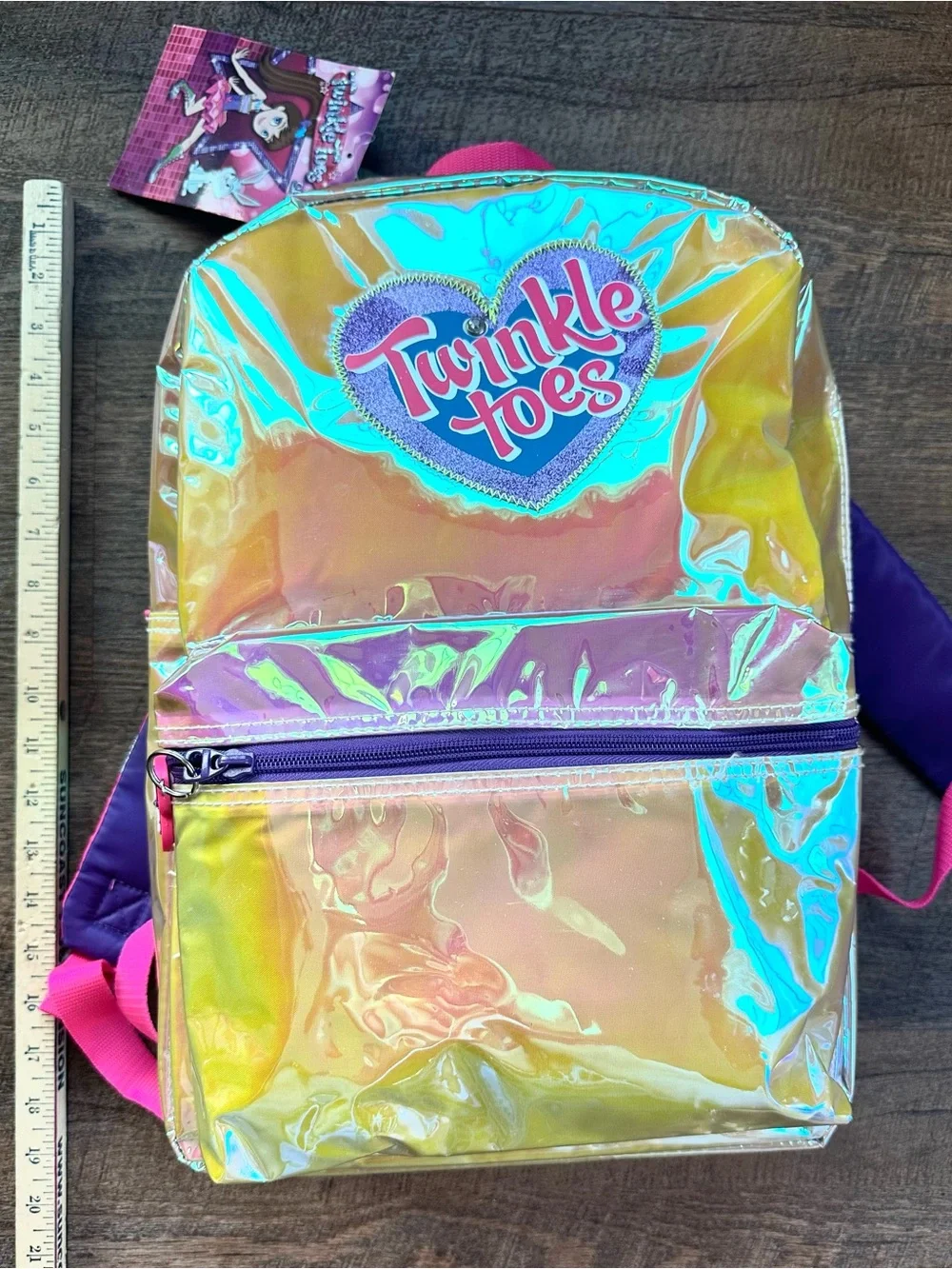 Skechers Twinkle Toes Iridescent Pink & Purple Kids Backpack